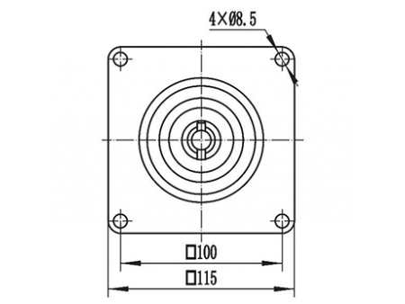 Motor de acionamento 400-800W, PMDC motor escovado ZD116A1