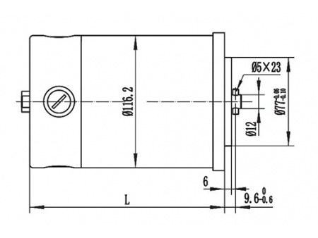 Motor de acionamento 400-800W, PMDC motor escovado ZD116A1