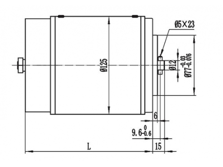 Motor de acionamento 800-1000W, PMDC motor escovado ZD125A2