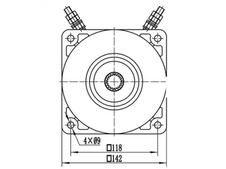 Motor de acionamento 2000W, PMDC motor escovado ZD142A1