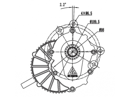 Motor de acionamento 200W, PMDC motor sem escova TF095CH