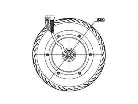 Motor de acionamento 250W, PMDC motor sem escova GF105AQH