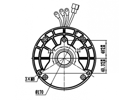 Motor de acionamento 1200-1500W, PMDC motor sem escova TF133AH