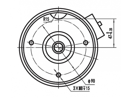 Motor de acionamento (eixo horizontal / deslocamento horizontal) 900W (3700 RPM), PMDC motor sem escova TF110AH1