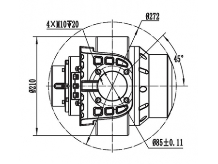Montagem do motor de acionamento 750-1000W (PMDC motor sem escova) TF110BH1-JY120X