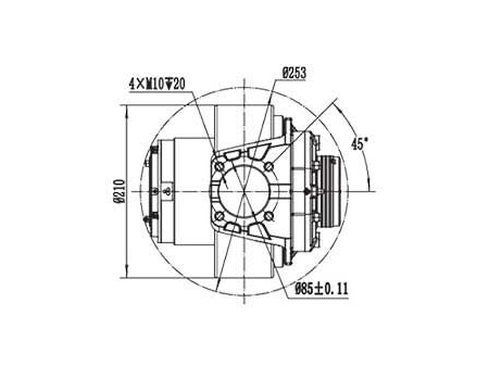 Montagem de motor de acionamento 750W (PMDC motor sem escova) TF110BH3