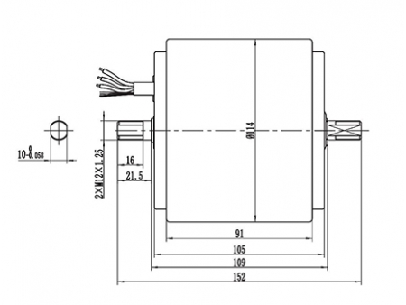 Motor com caixa de redução 400W, PMDC motor sem escova GF068ALH