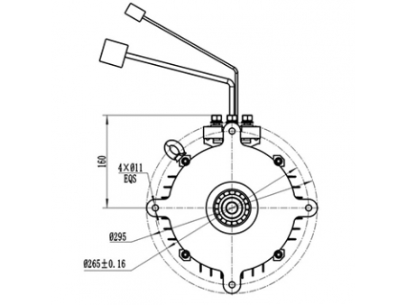 Motor de tração 6000-11000W, PMDC motor sem escova TZ210BX-T