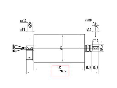 Motor de acionamento 500-750W, PMDC motor sem escova GF057AQH