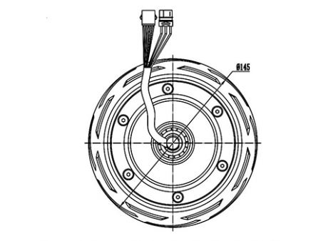 Motor de acionamento 150W, PMDC motor sem escova GF075AQH1