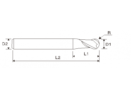 Fresa cónica de carboneto EMB06, comprimento longo