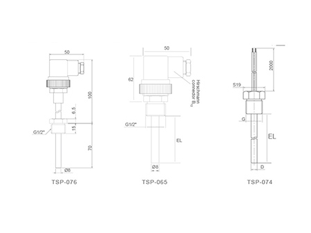 Sensor de temperatura, série TSP