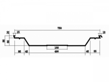 Máquina para fabricar telha curva de aço Qspan CS-914-750