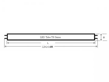 Lâmpada fluorescente LED T8