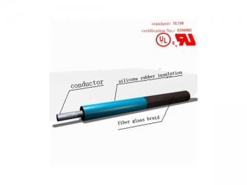 Fio condutor elétrico trançado de fibra de vidro com isolamento de silicone AWM3125