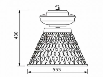 Luminária de alto brilho 80W HLG475