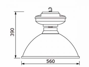 Luminária de alto brilho 120W HLG422