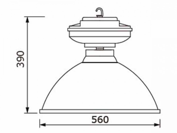 Luminária industrial de alto brilho 250W HLG422