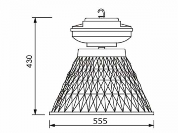 Luminária industrial de alto brilho 250W HLG475