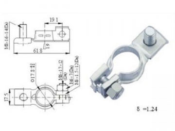 Garras de Bateria e Terminais de Bateria