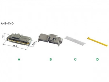 Conector de Cablagem Automóvel com Clip