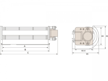 Ventilador Cross-Flow para Máquinas de Cortina de Ar