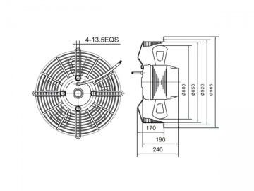 Ventilador Axial para Sistema Central de Ar Condicionado