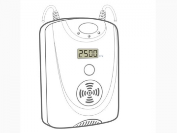 Detector de gases combustíveis com tela LED