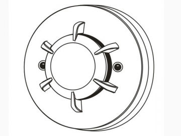 Detector de fumaça fotoelétrico conexão em rede a 4 fios 46mm