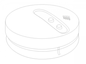 Detector de fumaça interligado com fio (alimentação AC)