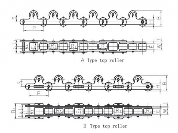 Corrente transportadora para indústria metalúrgica