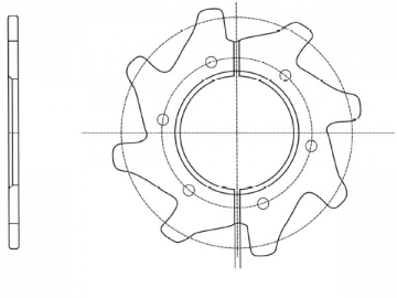 Roda dentada para corrente raspadeira