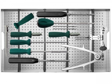 Conjunto de instrumentos cirúrgicos para placa cervical anterior