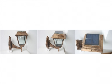 Luminária solar LED para jardim  (de parede)