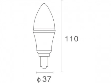 Lâmpada LED tipo vela