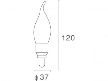 Lâmpada LED tipo vela