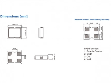 Oscilador SMD 2520