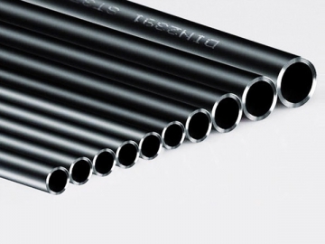 Tubo hidráulico em preto com tratamento de fosfatização
