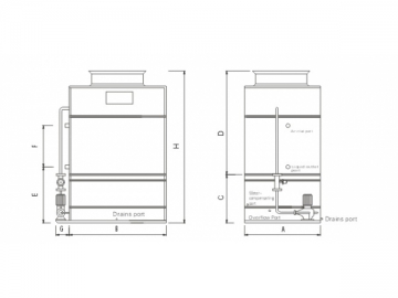 Condensador evaporativo de contrafluxo