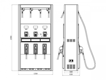 <strong>Bomba de combustível</strong> com 6 bicos