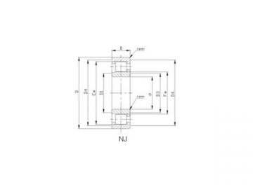 <strong>Rolamentos de rolos cilíndricos</strong> de carreira única NJ/NCF