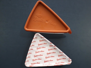 Tampa de papel de alumínio <small>(filme de vedação para selar recipientes plásticos em forma triangular)</small>