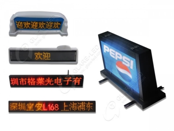 Painel letreiro LED para montagem em veículo