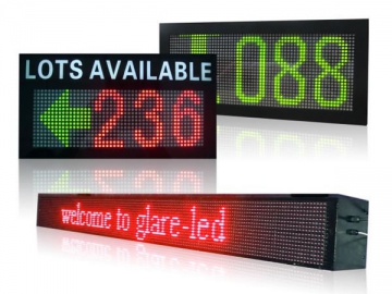 Placas de sinalização LED para estacionamento