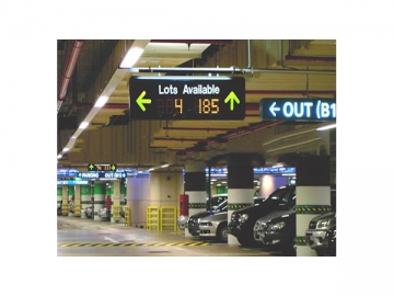 Placas de sinalização LED para estacionamento