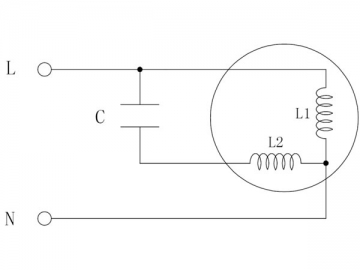 Capacitor para ventilador CBB61 com terminal de conexão rápida