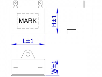 Capacitor para ventilador CBB61 com lug soldada