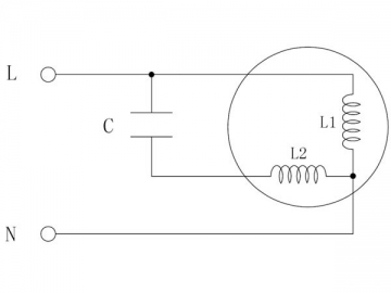 Capacitor para ventilador CBB61 com dois cabos