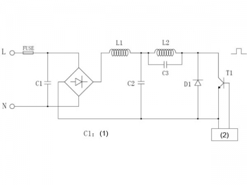 Capacitor de polipropileno metalizado X de supressão de interferência