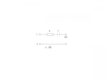 Capacitor MKP-X2 para circuito de divisor capacitivo